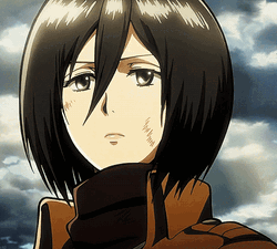 Mikasa Ackerman Frowning GIF