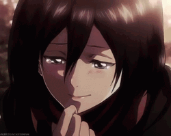 Mikasa Ackerman Smiling While Crying