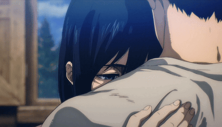 Mikasa And Eren Hug GIF