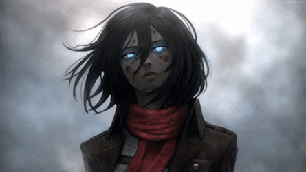 Mikasa Blue Eyes GIF
