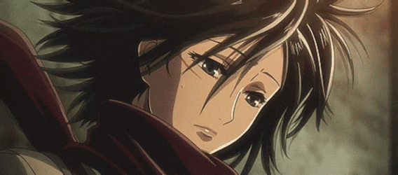 Mikasa Falling Slowly GIF
