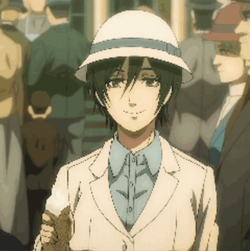 Mikasa Holding Ice Cream GIF