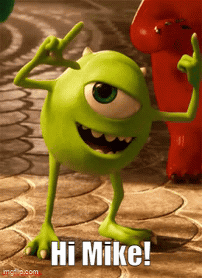 Mike From Monsters Inc Saying Hi GIF