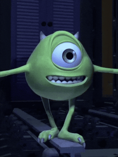 Mike From Monsters Inc Standing On Ledge GIF
