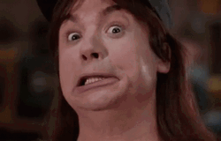 Mike Myers Wacky Face Waynes World GIF