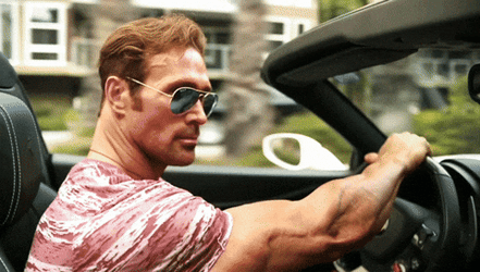 Mike O'Hearn Driving Sports Car GIF