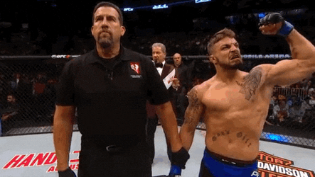 Mike Perry Celebrates Winning GIF