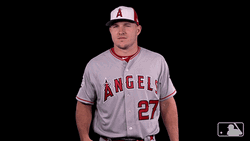 Mike Trout Boo Hand Gesture  GIF