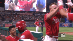 Mike Trout Happy Hug GIF