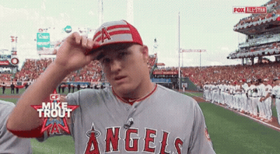 Mike Trout Is A Member Of The Angels Team GIF