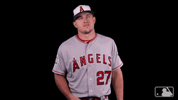 Mike Trout Look Up Expression GIF