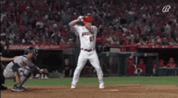 Mike Trout Pitching Anthem  GIF