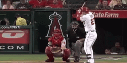 Mike Trout Playing Pitch GIF