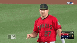 Mike Trout Sarcastic Smile On  GIF