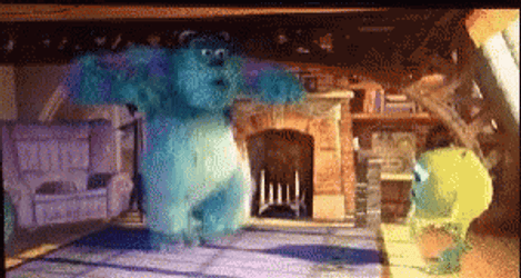Mike Wazowski And Sulley On The Room Meme GIF