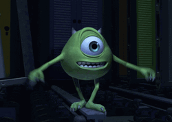 Mike Wazowski Graceful Jump Meme GIF