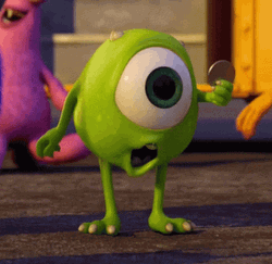 Mike Wazowski Holding A Coin Meme GIF