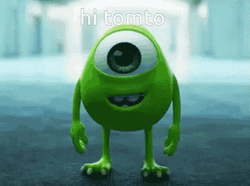 Mike Wazowski Innocent Stare Meme GIF