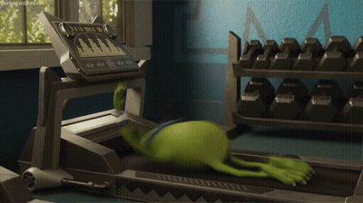 Mike Wazowski Running On Treadmill Benjaminrobin GIF
