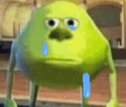Mike Wazowski Tears Falling Down Meme GIF
