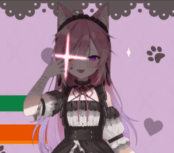 Mikineko Sparkling Eyes While Laughing GIF