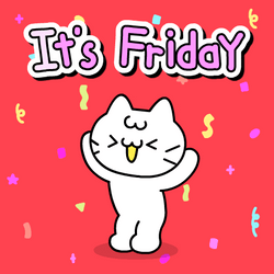Mikitti White Cat Dancing Its Friday GIF