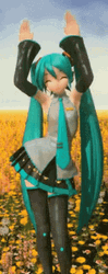 Miku Dancing On Field GIF