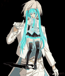 Miku Setting On Fire GIF