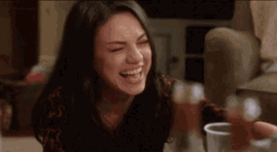 Mila Kunis Laughing Hard Lmao