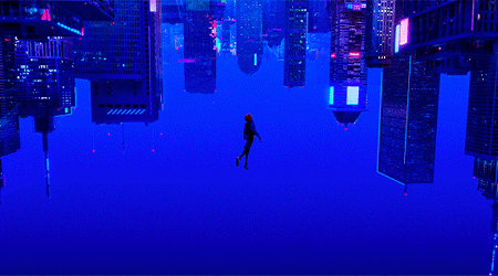 Miles Morales Airborne Upside Down GIF