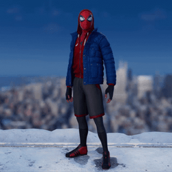 Miles Morales Changing Suits GIF