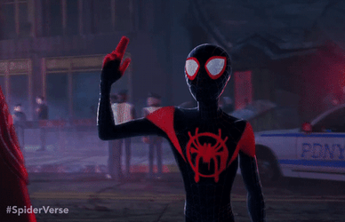 Miles Morales Spiderman Salute GIF