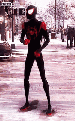 Miles Morales Spiderman Shadow Boxing GIF