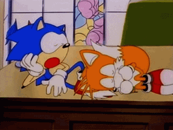 Miles Power In Sonic's Lap GIF