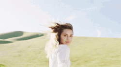 Miley Cyrus In White Dress GIF