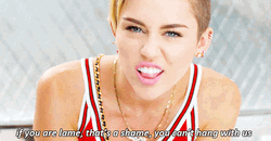 Miley Cyrus Singing About Lame GIF