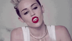 Miley Cyrus Touch Her Tongue GIF