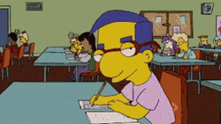 Milhouse Eye Brow Raise GIF
