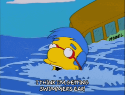 Milhouse Van Houten Drowns Helped By Bart Simpson GIF