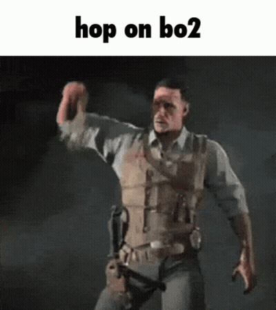 Military Man Dancing With Gun In Dark GIF
