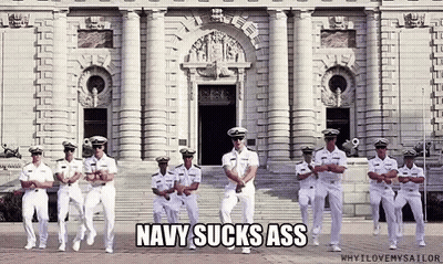 Military Men Dancing in Front of Building