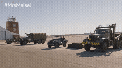 Military Vehicles Parked On Runway #Mrsmaiset GIF