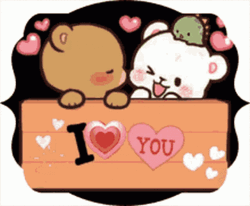 Milk And Mocha Bear I Love You Sign GIF