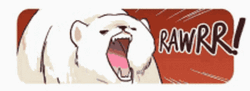 Milk And Mocha Bear Roaring Animation GIF