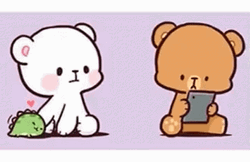 Milk And Mocha Bear Sweet Cheek Peck GIF