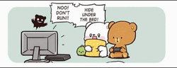 Milk And Mocha Bear Watching Movie GIF