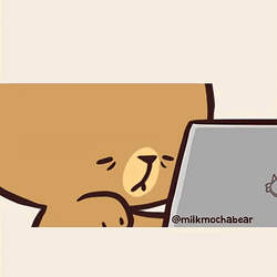 Milk And Mocha Bear Work GIF