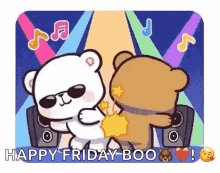 Milk And Mocha Bears Happy Friday Dance GIF