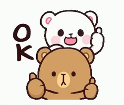 Milk And Mocha Saying OK GIF