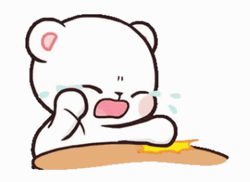 Milk Bear Cry In Tears GIF